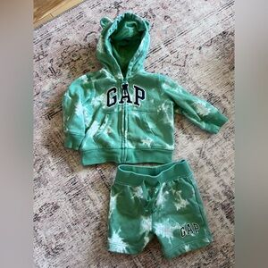GAP Green Tie-Dye Kids Matching Set